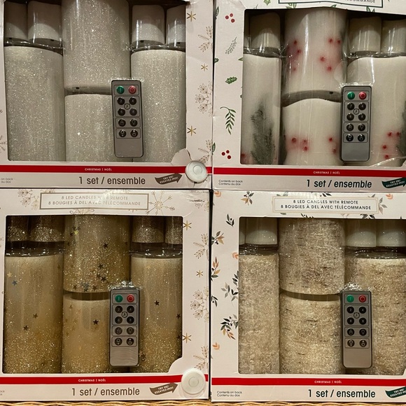 LED Glitter Pillar/Votive Set - Picture 6 of 7